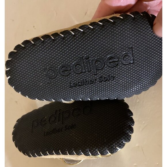 Pediped Girl Baby Gold Leather Sole Mary Jane Shoes Sz 12-18 Mos. US 5-5.5 EU 20 - Picture 9 of 14